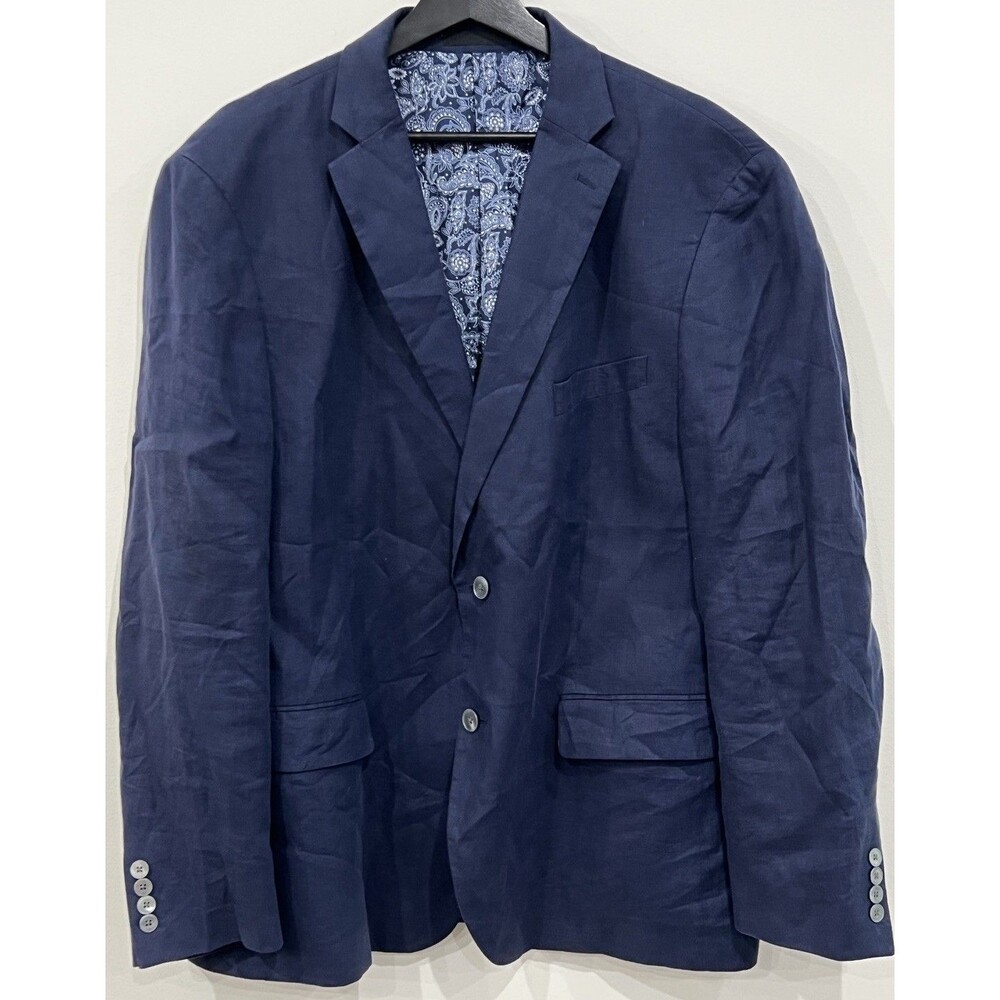 Lauren Ralph Lauren BLACK LABEL  Blue Paisley Lined Blazer Sport Jacket 46R
